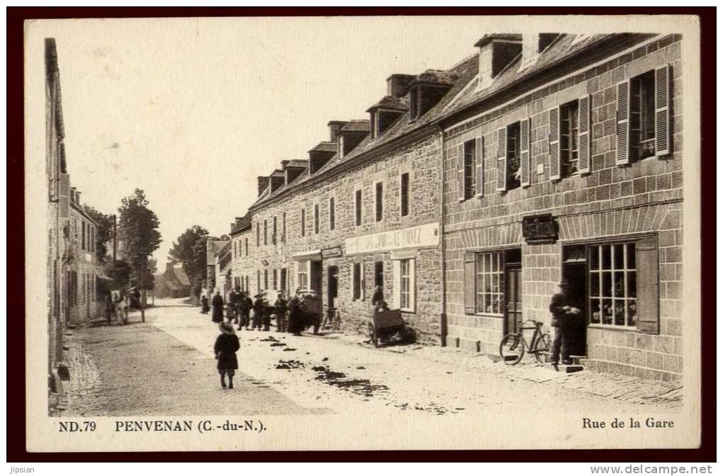 Cpa Du  22  Penvénan Rue De La Gare PONT10 - Penvénan