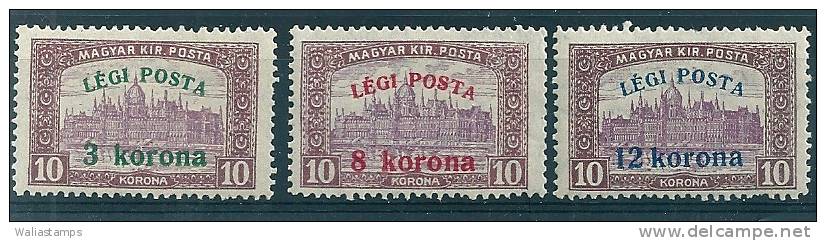 Hungary 1920 Air. SG 401-3 MM - Ongebruikt