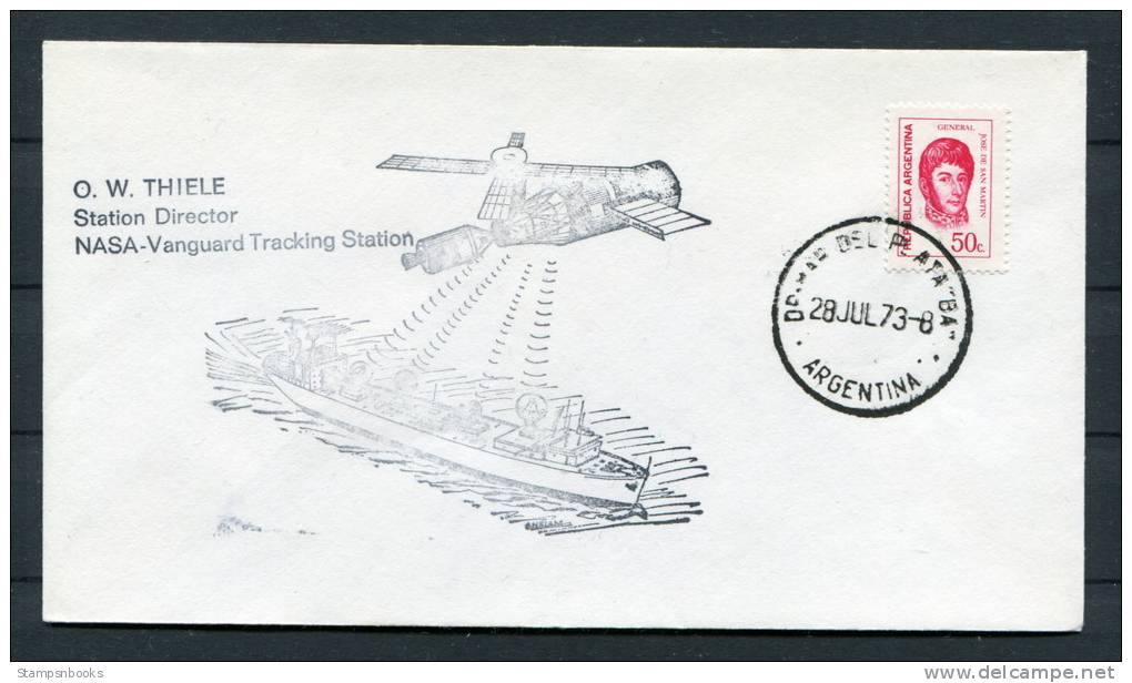 1973 Argentina NASA Vanguard Tracking Station Cover - South America