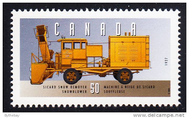 Canada MNH Scott #1527c 50c Sicard Snow Remover Snowblower, 1927 - Historic Public Service Vehicles 2 - Neufs