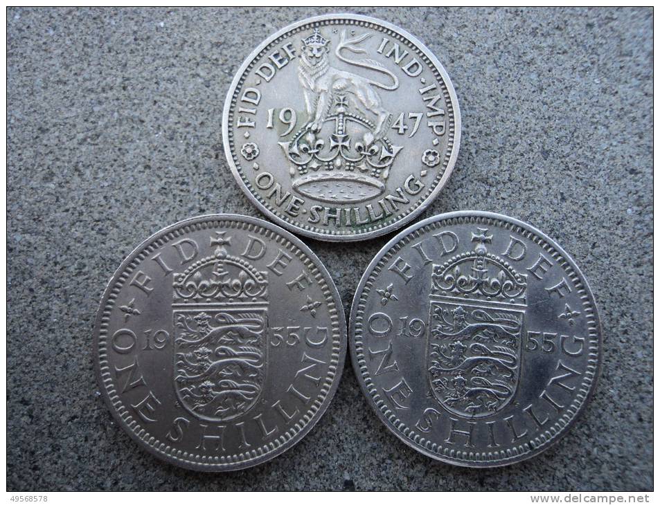 GRAN BRETAGNA - LOTTO MONETE VARI ANNI 1947 E 1955 - C. 1/2 Penny