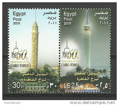 Egypt 2011 ( 50th Anniv. Of The Tower Of Cairo ) - Pair - MNH (**) - Neufs