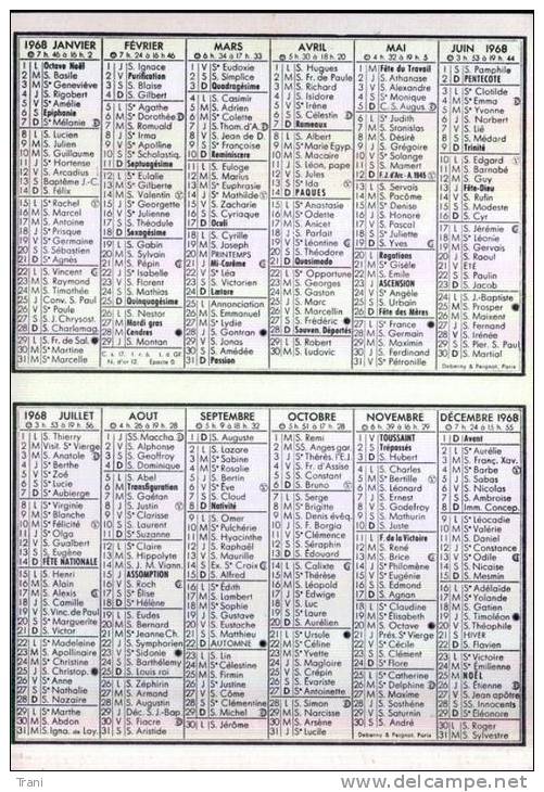 CALENDARIO TASCABILE - Anno 1968 - Small : 1961-70