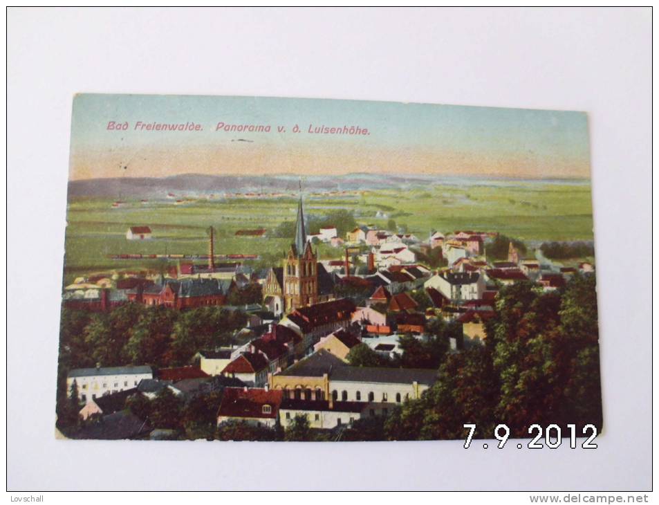 Bad Freienwalde. - Panorama V. D. Luisenhöhe. (1 - 6 - 1913) - Bad Freienwalde