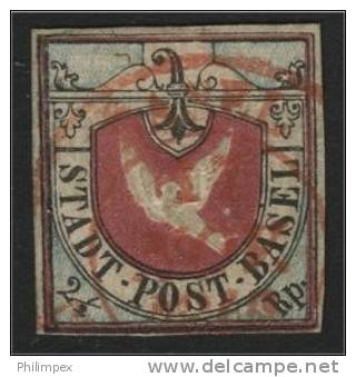 SWITZERLAND, DOVE FROM BASEL / BASLERTAUBE / COLOMBE DE BÂLE - 1843-1852 Kantonalmarken Und Bundesmarken