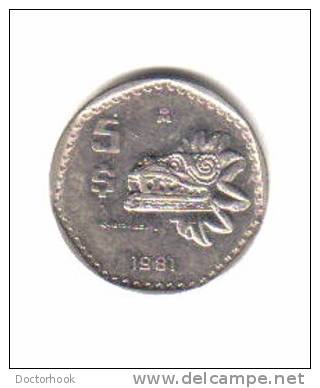 MEXICO   5  PESOS  1981 (KM # 485) - Mexiko