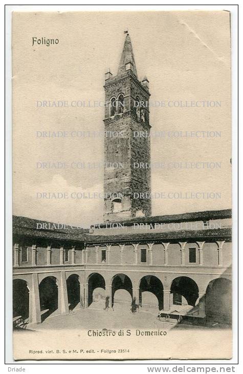 CARTOLINA CHIOSTRO SAN DOMENICO FOLIGNO PERUGIO UMBRIA - Foligno