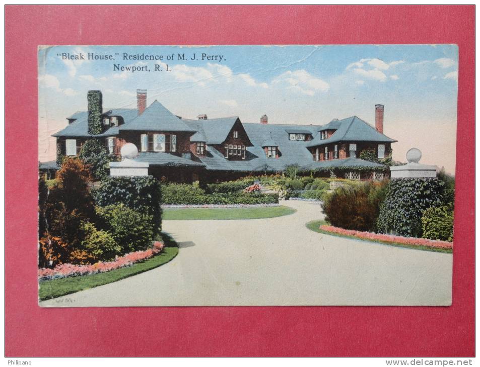 - Rhode Island > Newport   Bleak House  Residence M.J. Perry 1916 Cancel ---   --- Ref 678 - Newport