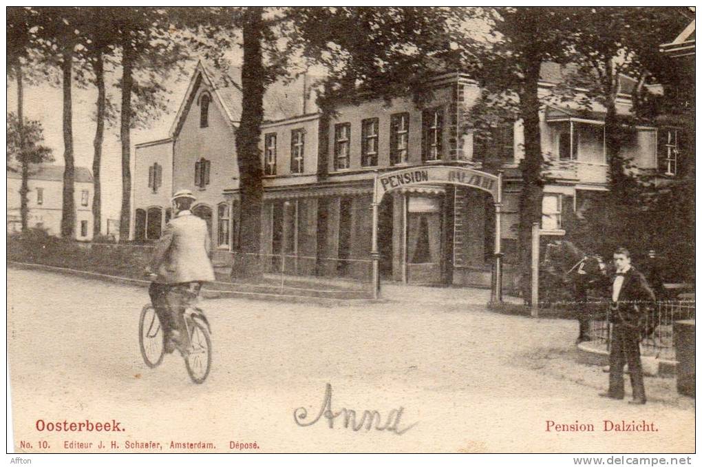 Oosterbeek Pension Dalzicht & Bike 1900 Postcard - Oosterbeek