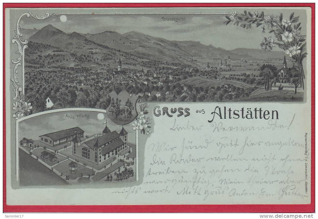 ALTSTÄTTEN, LITHO, MONDSCHEIN-LITHO, - Altstätten