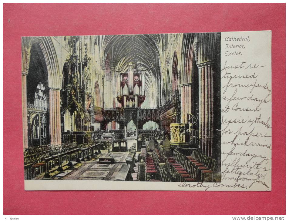 > England > Devon > Exeter -- Cathedral Interior   -- Ca 1910  ===== ====== = Ref 682 - Exeter