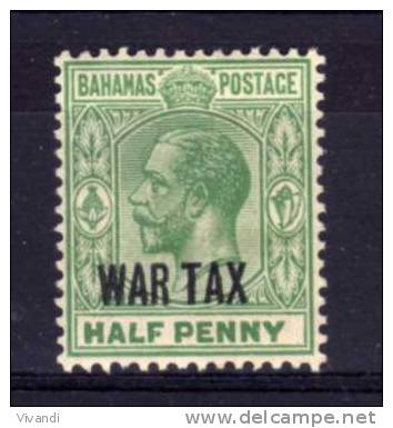 Bahamas - 1918 - &frac12;d War Tax - MH - 1859-1963 Crown Colony