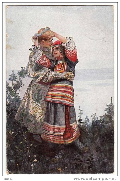 ILLUSTRATORS S. SOLOMKO "NEIGHBOUR'S CHILDREN" T.S.N. R.M. Nr. 22 OLD POSTCARD 1916. - Solomko, S.