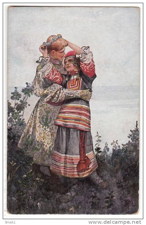 ILLUSTRATORS S. SOLOMKO "NEIGHBOUR'S CHILDREN" T.S.N. R.M. Nr. 22 OLD POSTCARD - Solomko, S.