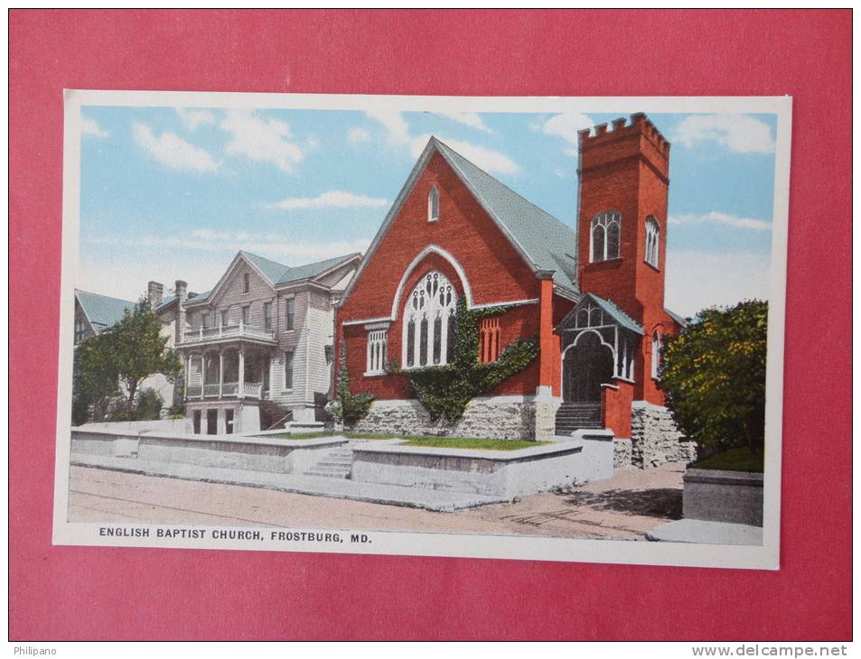 Frostburg Md--  English Baptist Church Vintage Wb-----  ------ref 685 - Sonstige & Ohne Zuordnung