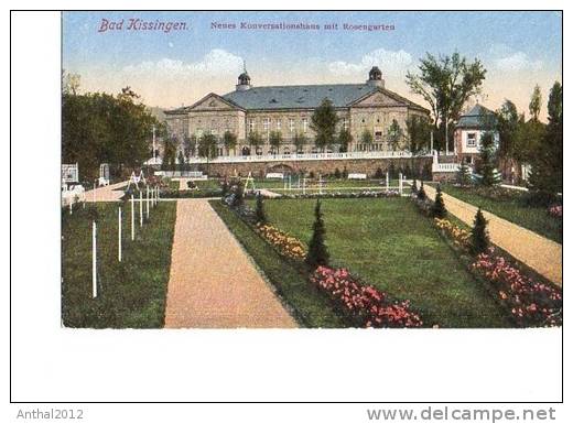 Litho Bad Kissingen Neues Konversationshaus Mit Rosengarten 6.6.1920 N. Halle S. - Bad Kissingen