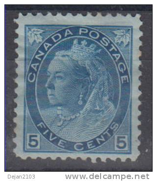 Canada Queen Victoria 5 Cents Mi#58 1898 MH * - Ungebraucht