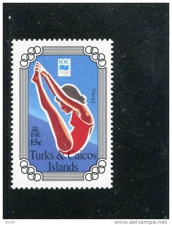 TURKS ET CAIQUES 1994 Y&T 1108** - High Diving