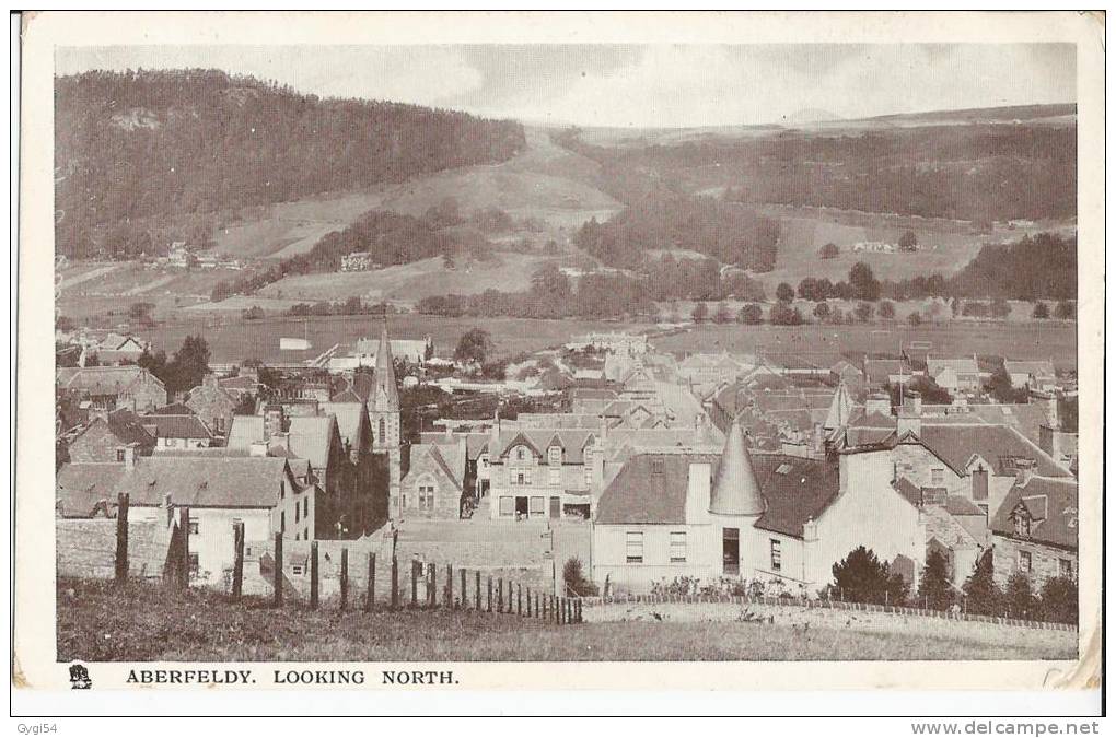 Aberfeldy  Looking North  U. K  Post Card 1906 - Perthshire