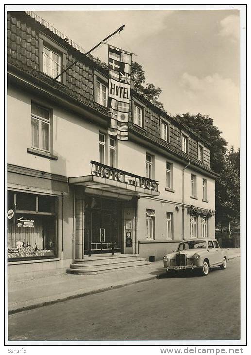 Seesen Harz Hotel Zur Post Echte Foto Mit MERCEDES Ung. 1960 - Seesen