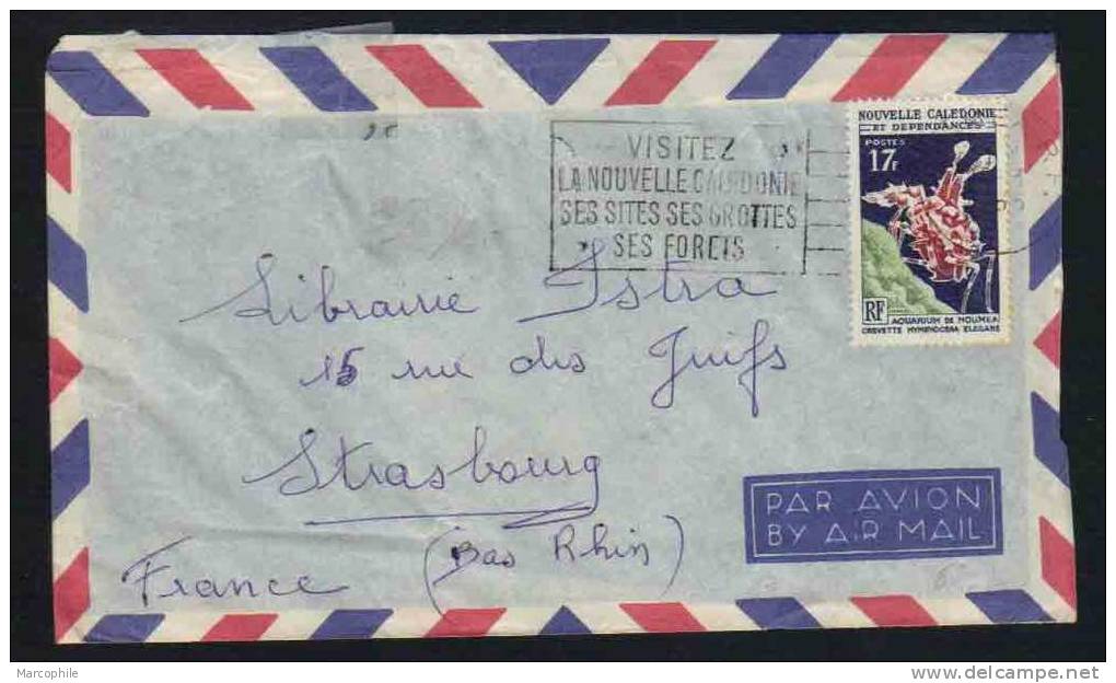 NOUVELLE CALEDONIE - CREVETTE /  1965  - # 324 SUR LETTRE AVION POUR STRASBOURG (ref 3317) - Covers & Documents