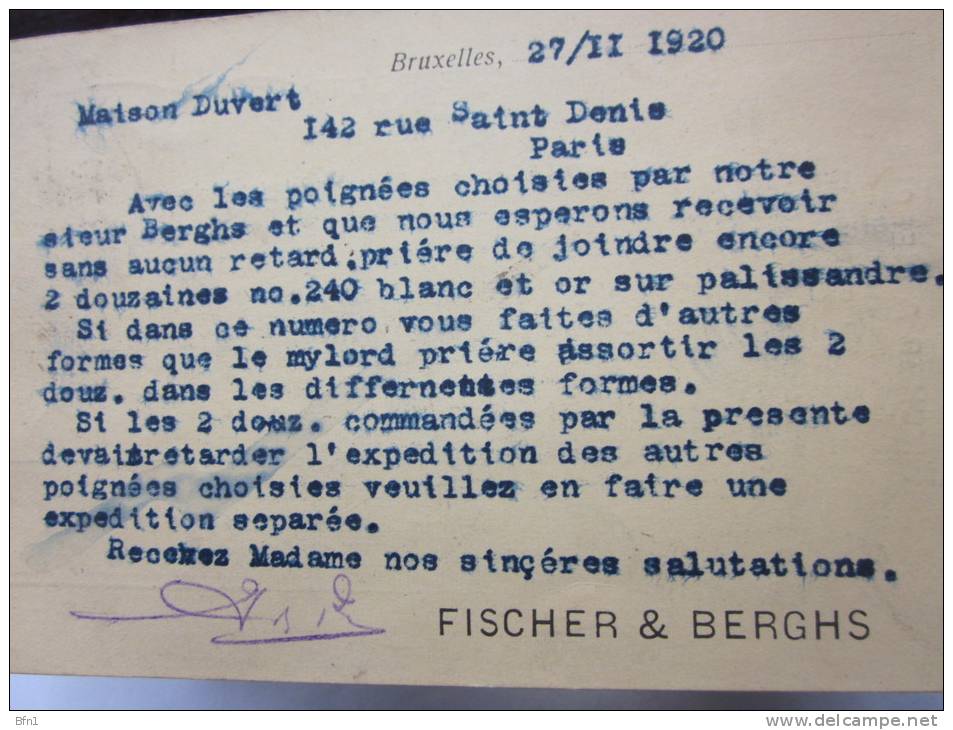 SELGIQUE  1920- VOIR PHOTOS - Lettres & Documents