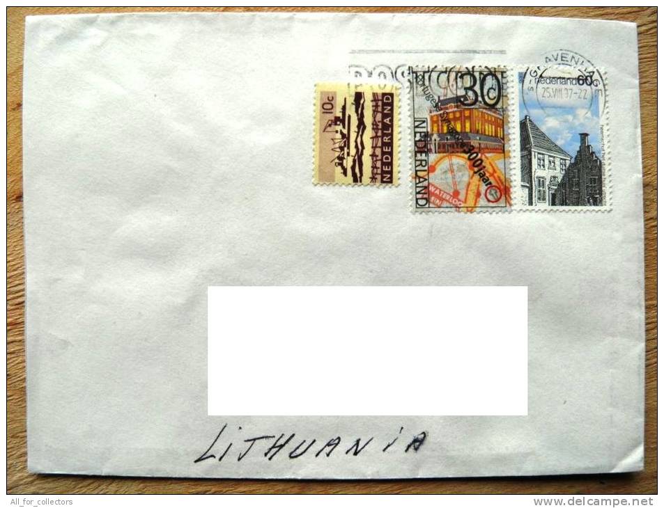 Cover Sent From Netherlands To Lithuania On 1997, Portugese Synagoge, Utrecht - Lettres & Documents