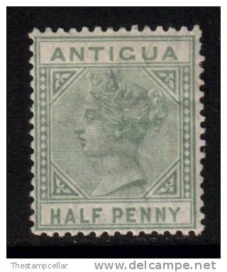 Antigua Scott 12 - SG21, 1882 Victoria 1/2d Green Definitive MH* - 1858-1960 Crown Colony