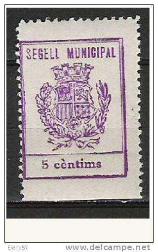 3307-LOCAL GUERRA CIVIL  SPAIN CIVIL WAR.,RARO LUJO ** SEGELL MUNICIAL 25 CENTIMOS.ALTO VALOR . - Republican Issues