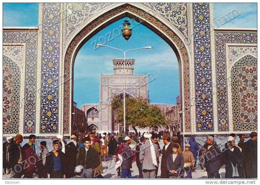 IRAN Mashhad Street Scene, Vintage Old Postcard - Irán