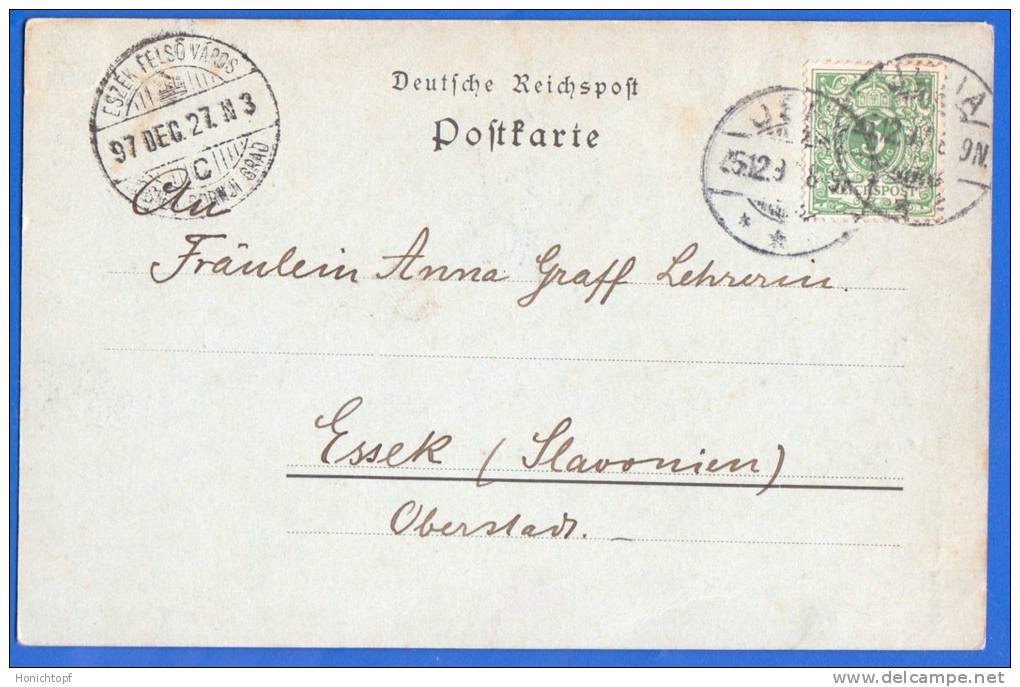 Deutschland; Jena; Fuchsturm; Gruss Aus AK; 1897 - Jena