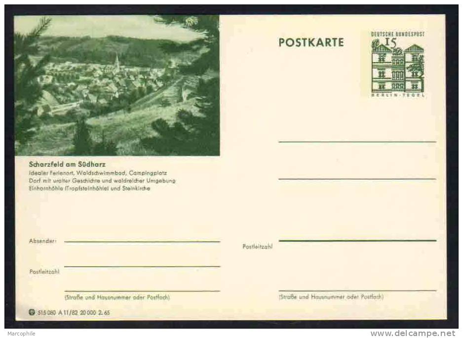 SCHARZFELD - SÜDHARZ -  ALLEMAGNE - RFA - BRD / 1965 ENTIER POSTAL ILLUSTRE # A11/82 (ref E128) - Cartoline - Nuovi