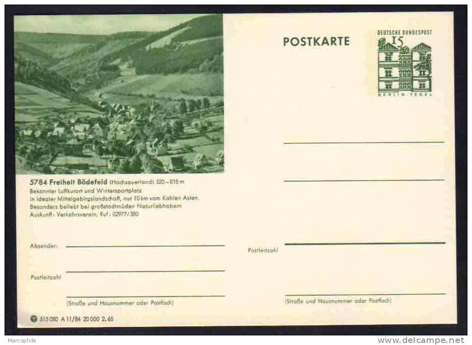 FREIHELT BÖDEFELD -  ALLEMAGNE - RFA - BRD / 1965 ENTIER POSTAL ILLUSTRE # A11/84 (ref E130) - Postkarten - Ungebraucht