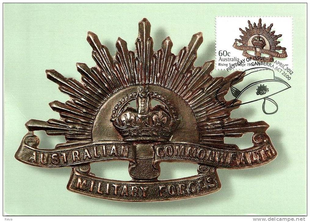 AUSTRALIA MAXICARD ANZAC ARMY BADGE 3RD TYPE 1904-49  $0.60 STAMP DATED 17-04-2012 CTO SG? READ DESCRIPTION!! - Briefe U. Dokumente