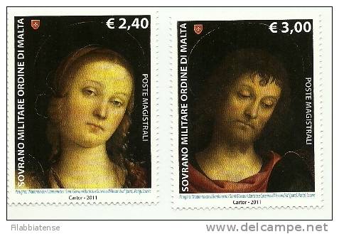 2011 - Sovrano Militare Ordine Di Malta 1064/65 Quadro Del Perugino   ++++++++++ - Schilderijen