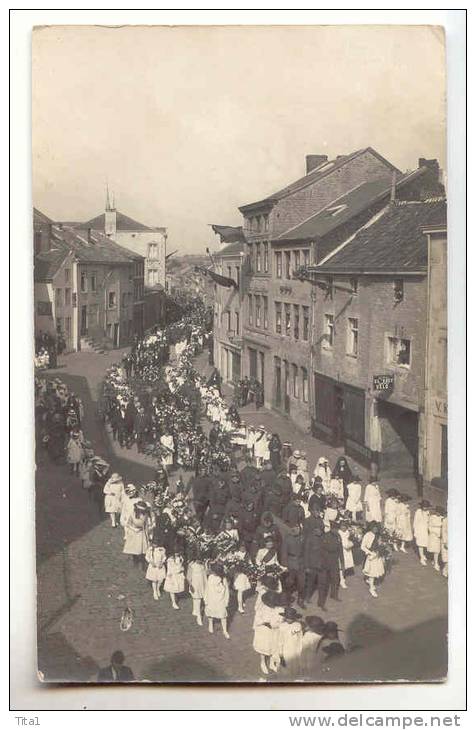 D9615 - Herve - Rue Jardon - Cortège Funèbre - Militaires  - Carte-photo - Herve