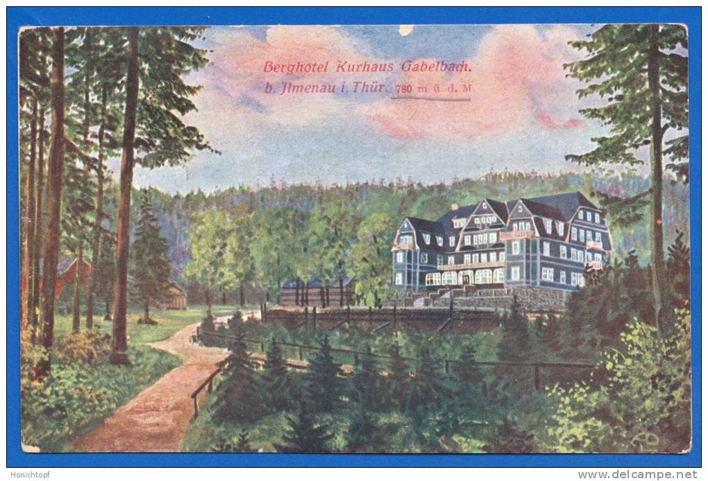 Deutschland; Ilmenau; Berghotel Kurhaus Gabelbach; 1921 - Ilmenau