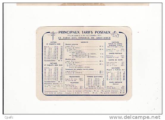 Calendrier 1956 Charcuterie Dezert à Tours (dessin Cochon , Boucher) - Small : 1941-60