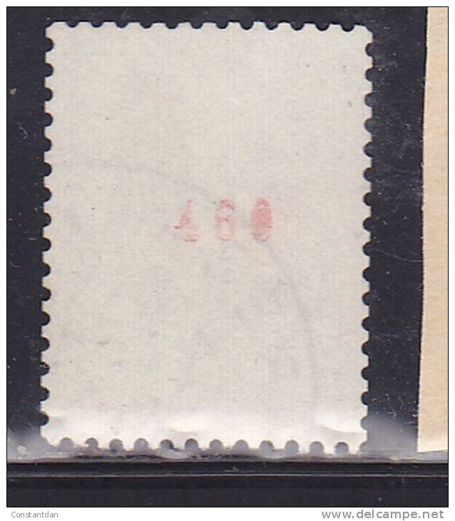 FRANCE N° 1331b 25c OUTREMER CARMIN ET BRUN TYPE COQ DE DECARIS ROULELTTE AVEC NUMERO ROUGE AU VERSO OBL - Rollen