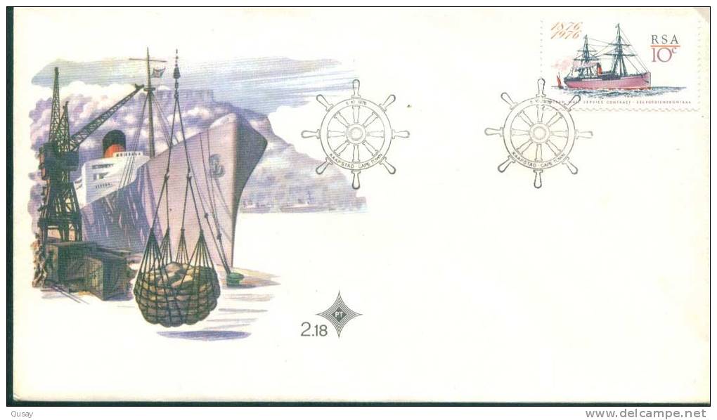 Sea Post , Michel 506   , South Africa FDC 1976 - Covers & Documents