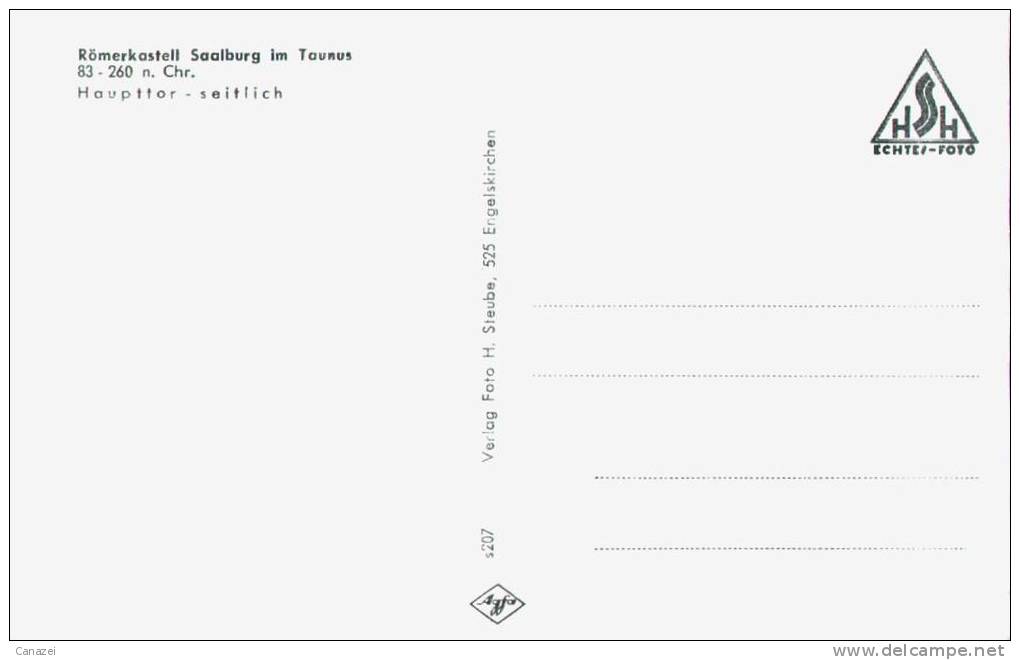 AK Römerkastell Saalburg, Haupttor, Seitlich, Ung - Saalburg