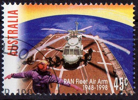 Australia 1998 45c 50th Anniversary Of Royal Navy Fleet Air Arm CTO - Helikopters