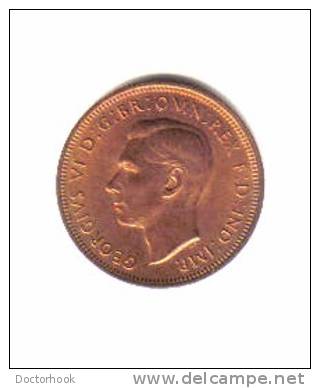 GREAT BRITAIN    1/2  PENNY  1945  (KM# 844) - C. 1/2 Penny