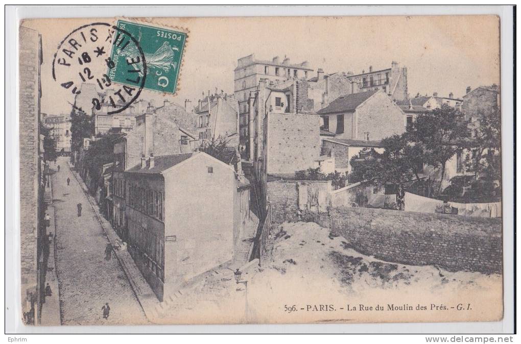 PARIS XIIIe - La Rue Du Moulin Des Prés- GI 596 - District 13