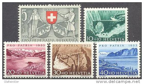 1953 Pro Patria Zum 61-65 / Mi 580-4 / Sc B222-6 / YT 531-5 Postfrisch/neuf/MNH - Ungebraucht