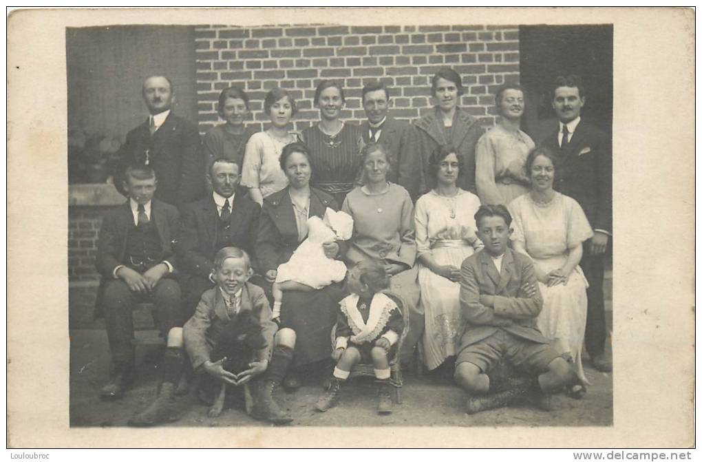 CARTE PHOTO FAMILLE NON IDENTIFIEE - To Identify