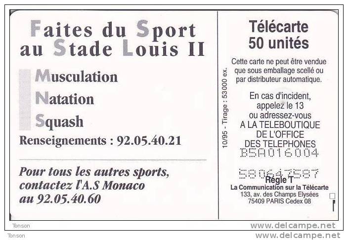 Monaco, MF37, 50 Units, Stade Louis II, 2 Scans. - Mónaco