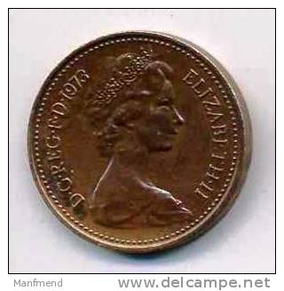 Great Britain - 1973 - KM 915 - 1 New Penny - XF - Look Scans - 1 Penny & 1 New Penny