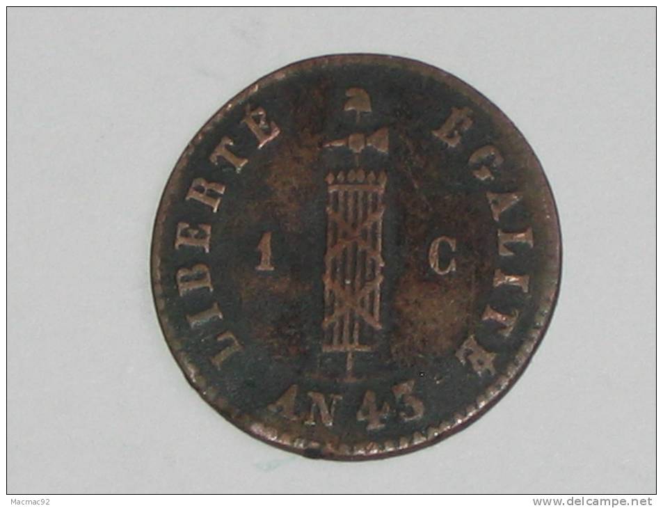 1 Centime 1846 An 43 - République D'Haiti. - Haïti