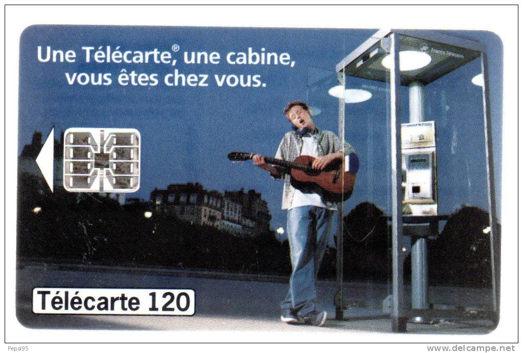 814 F814 - 12/1997 - TELECARTE 120 - GUITARE FT - N° Emboutis Rouges C7C018946 791134851 - 1997